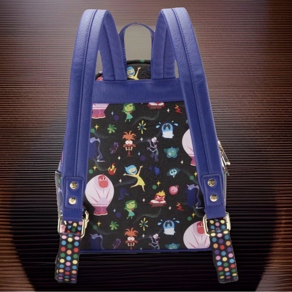 NEW Disney Parks 2025 Pixar INSIDE OUT 2 AOP Emotions Loungefly Backpack Anxiety - Picture 2 of 6
